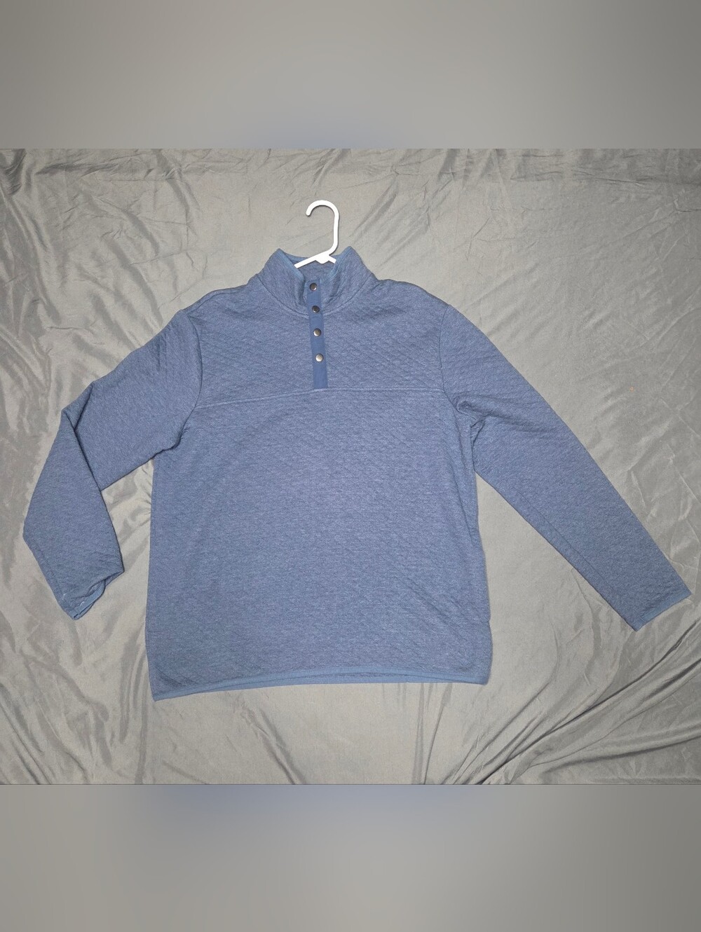 Sonoma XL Blue Snap Neck Pullover Sweatshirt Mock Neck Cozy Casual